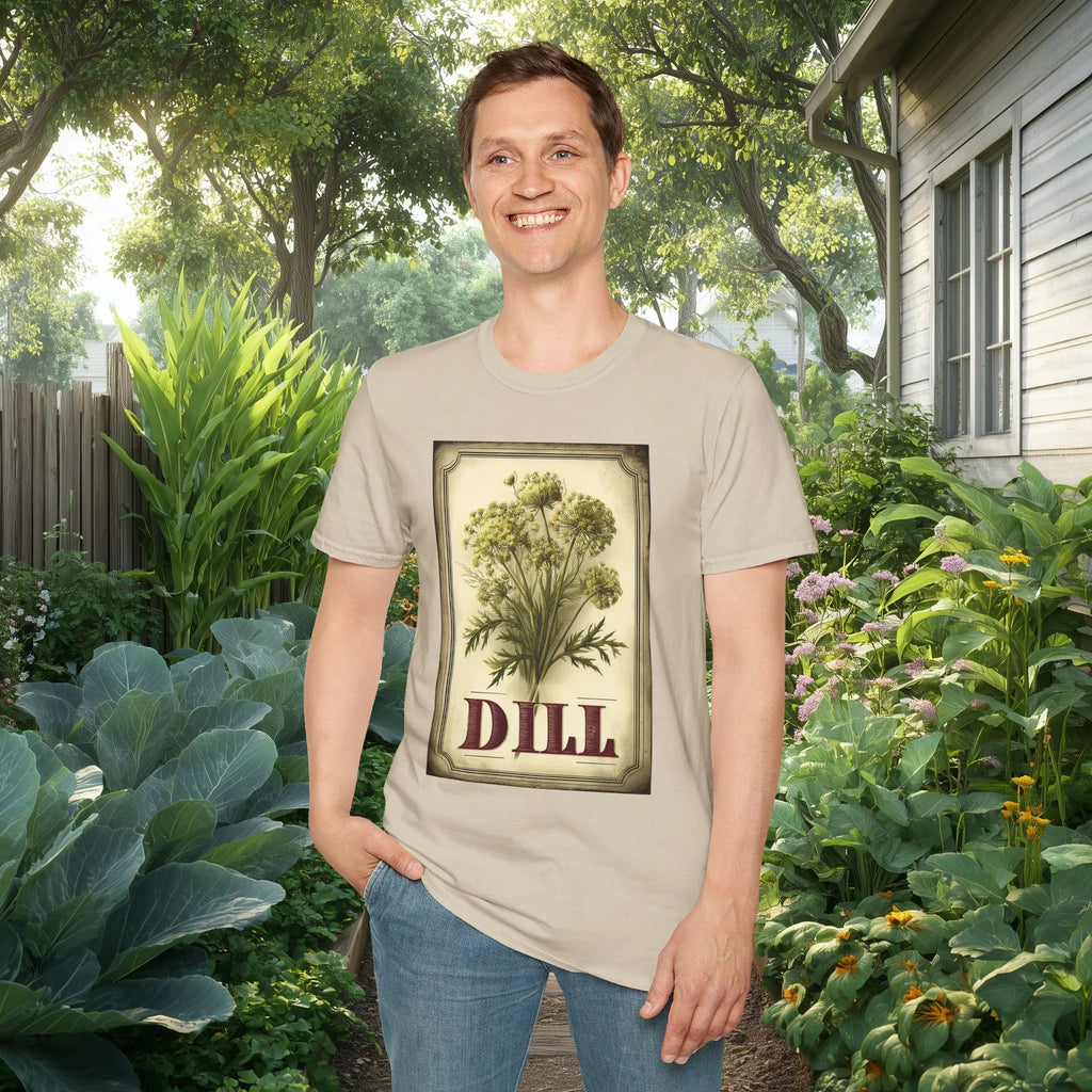 Dill Herb Vintage Seed Packet T-Shirt for Nature Lovers