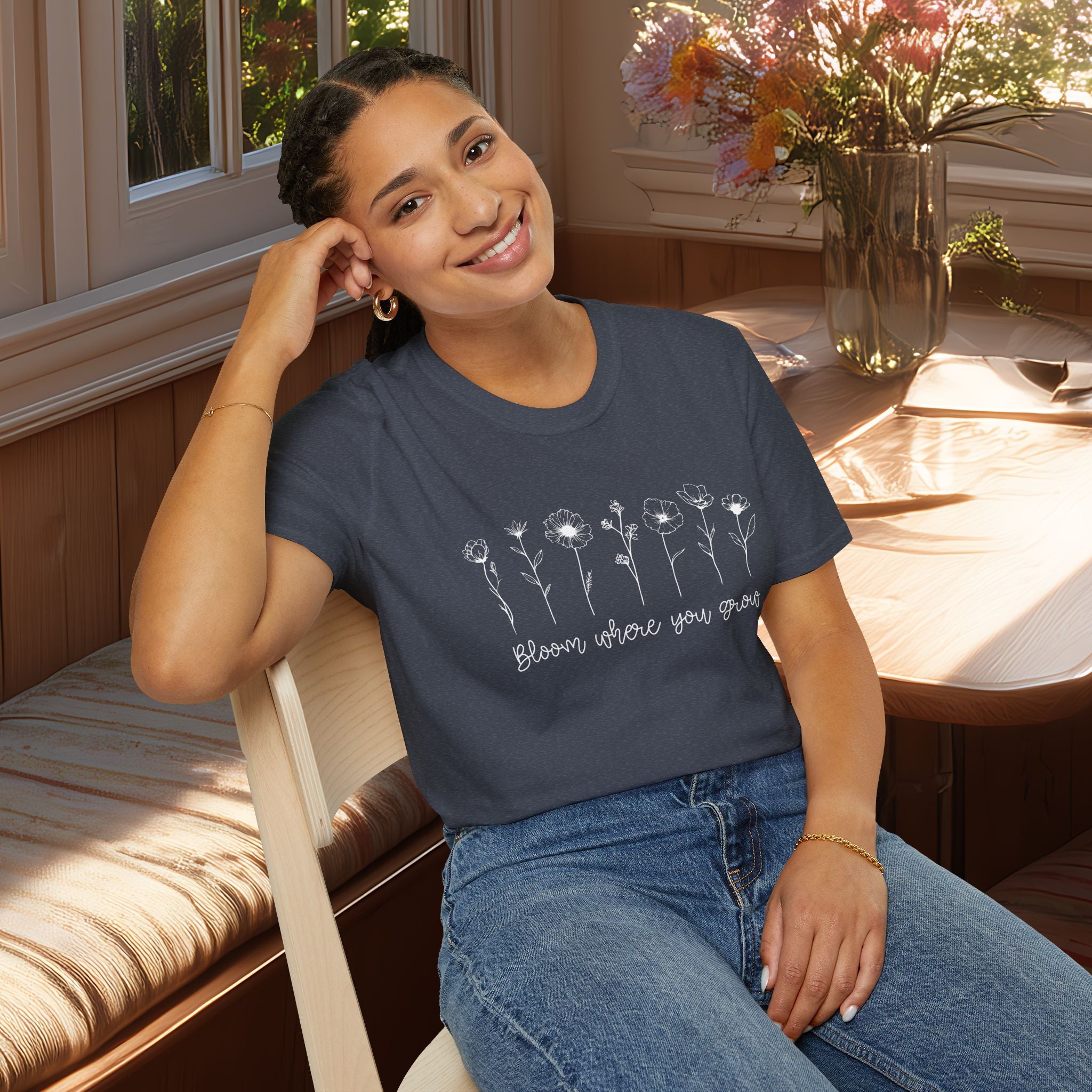 Bloom Where You Grow Motivational T-Shirt