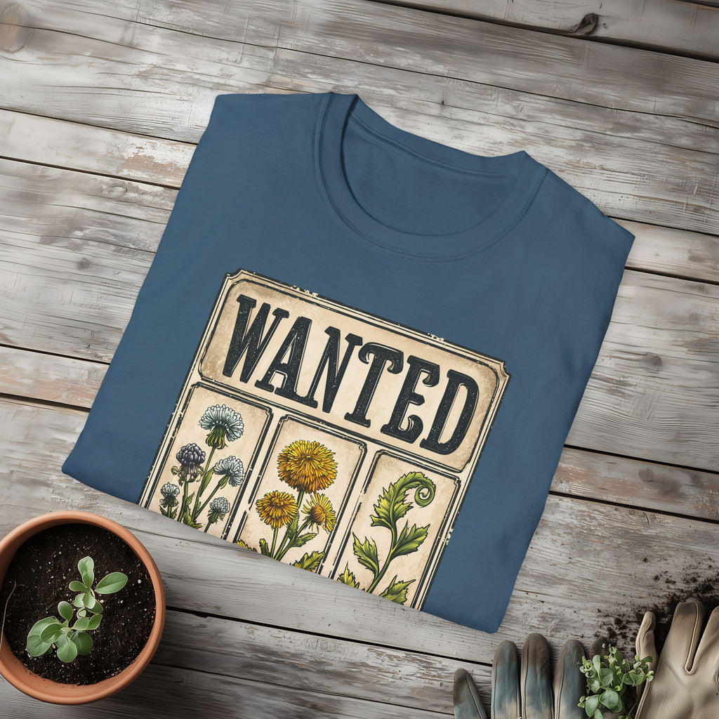 Wanted Poster Weed Plant Posse T-Shirt – Punny Garden Humor
