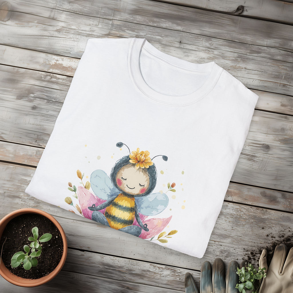 Bee Yourself Meditation Unisex T-Shirt for Yoga Enthusiasts