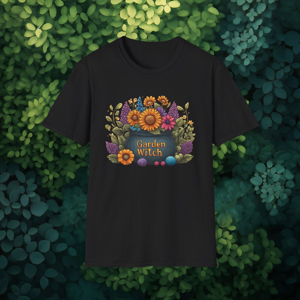 Garden Witch Wildflower Cauldron T-Shirt