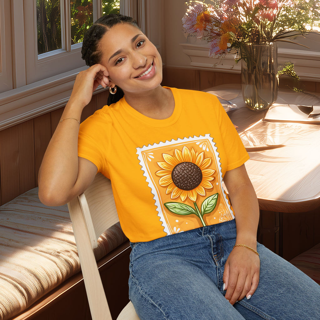 Sunflower Postage Stamp T-Shirt