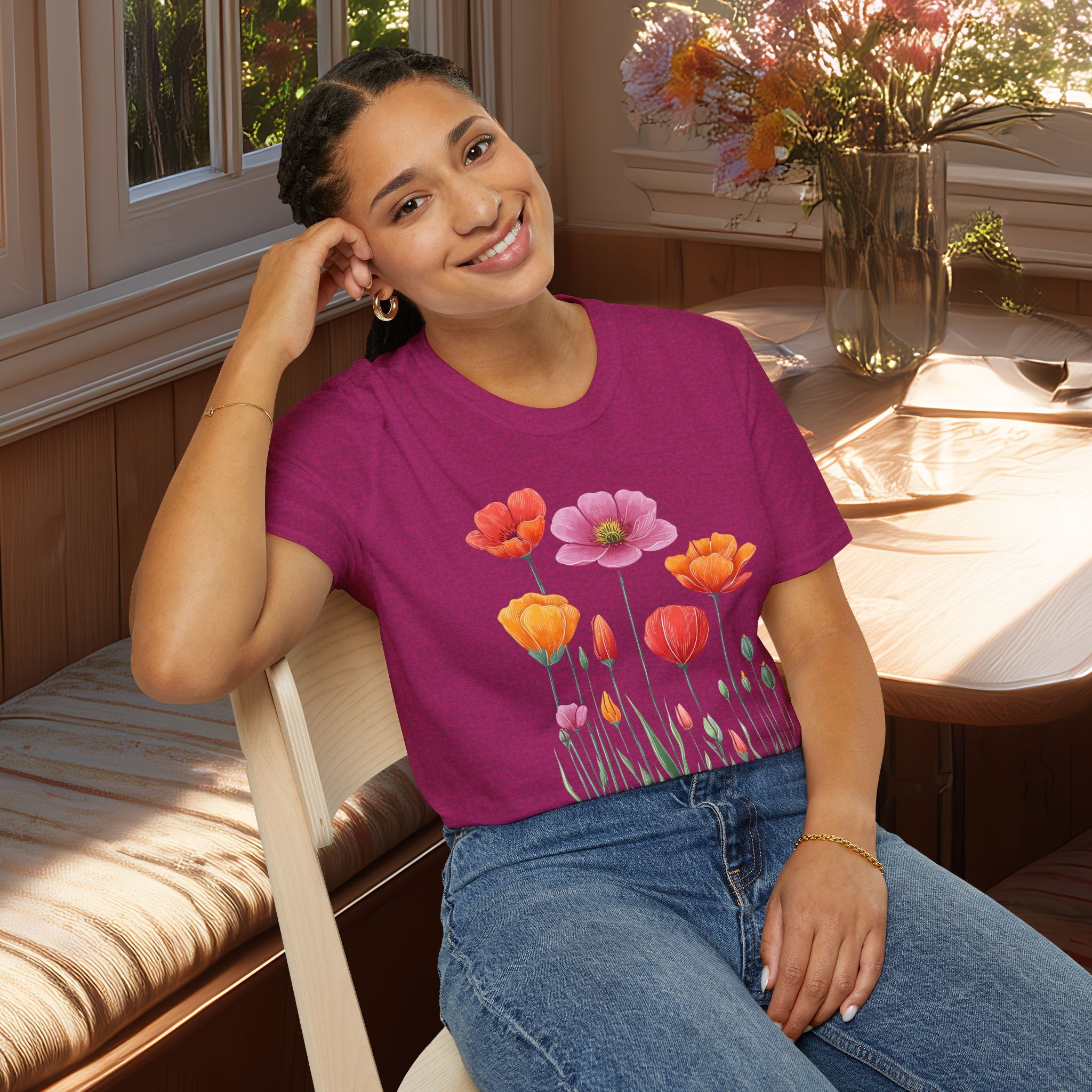 Blooming Poppies T-Shirt for Gardeners