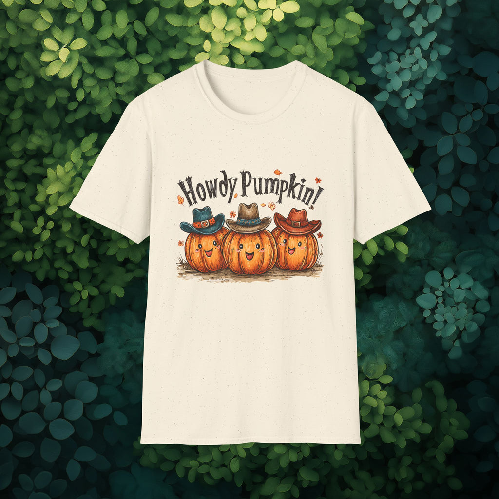 Smiling Cowboy Pumpkin Trio Fall Shirt