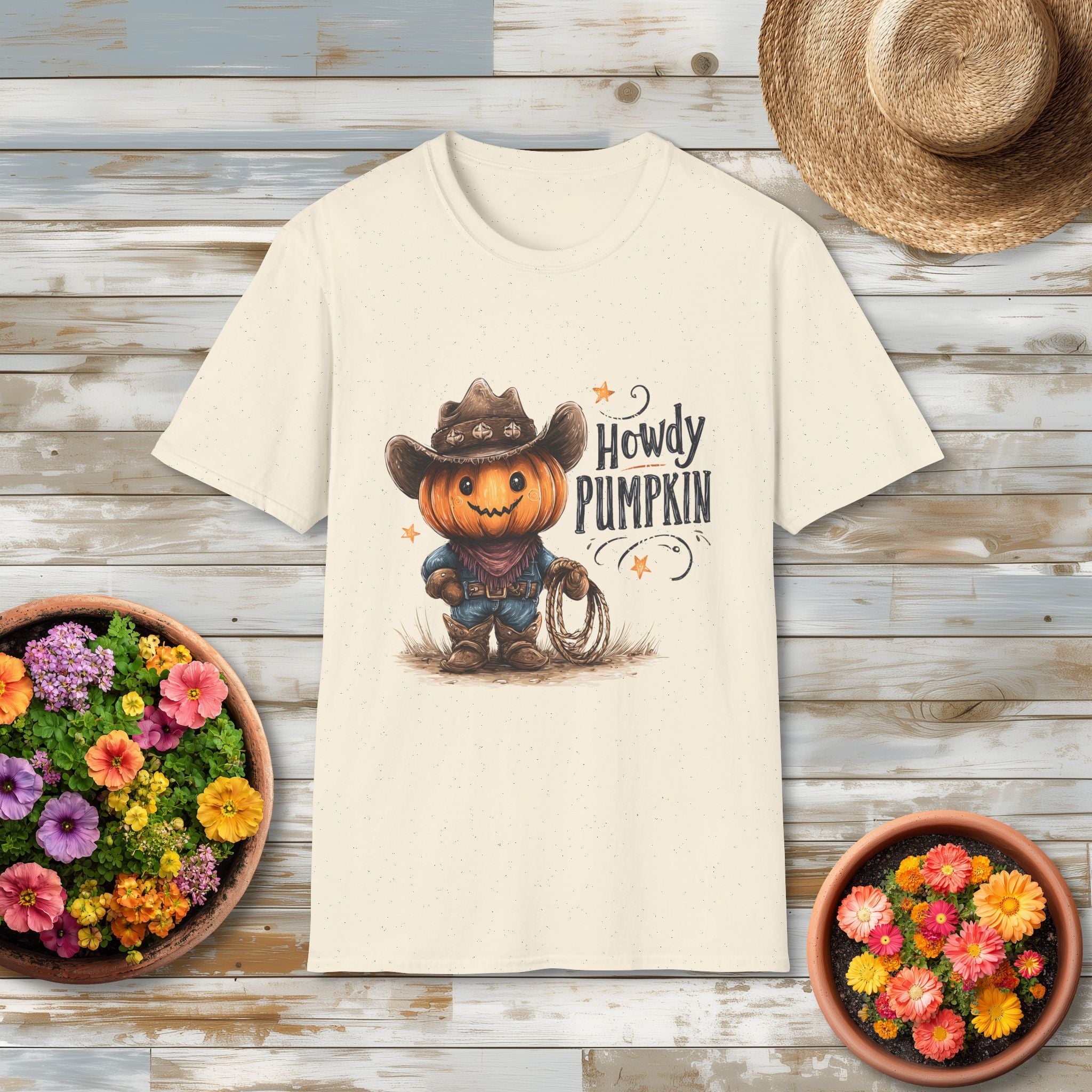 Howdy Pumpkin Cowboy Western T-Shirt