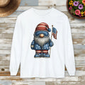 Patriotic Winter Gnome Shirt – USA Long Sleeve Tee