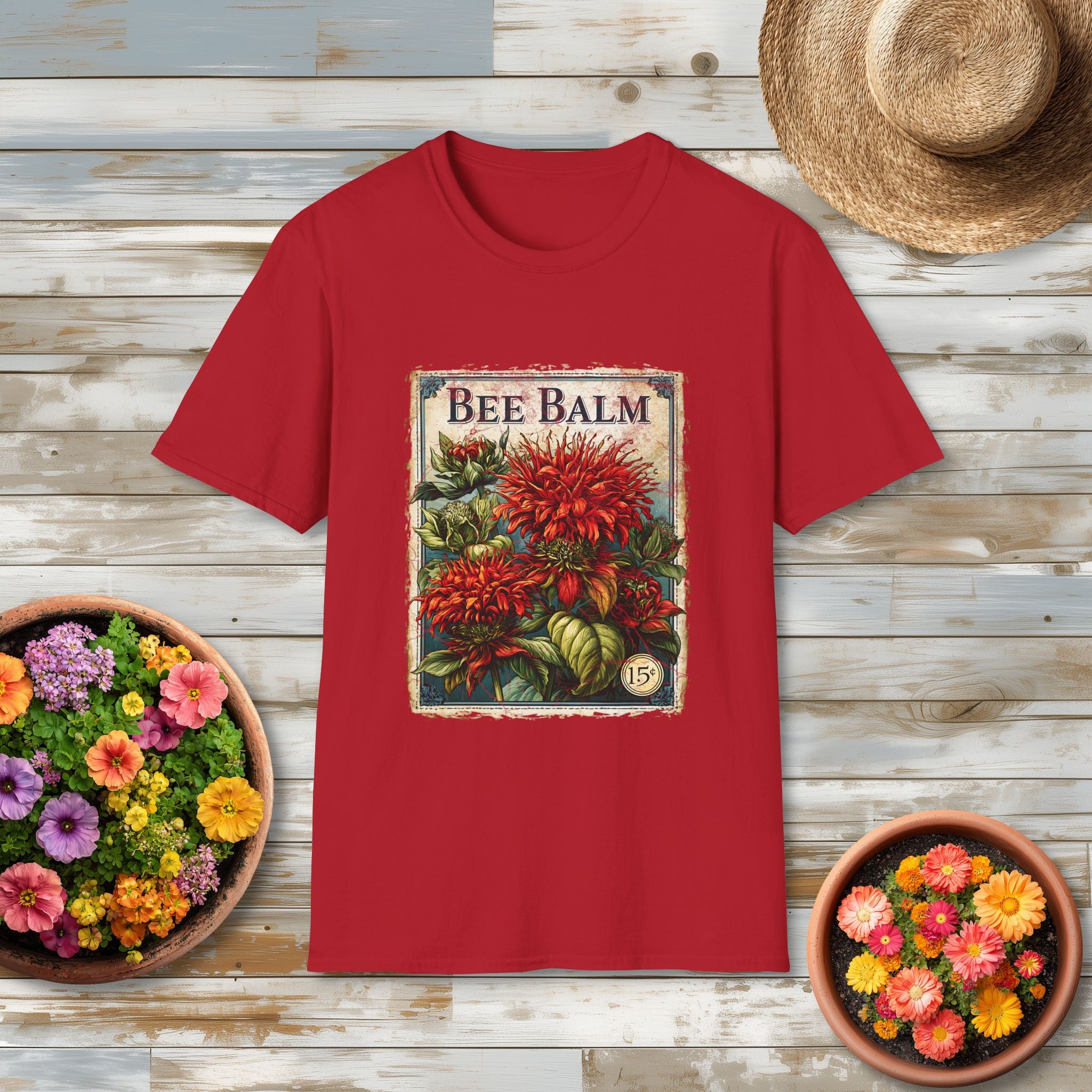 Bee Balm Vintage Seed Packet T-Shirt