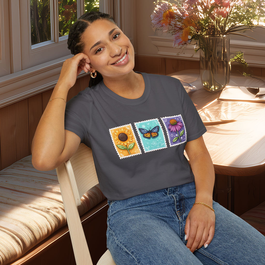 Trio of Floral Postage Stamps T-Shirt