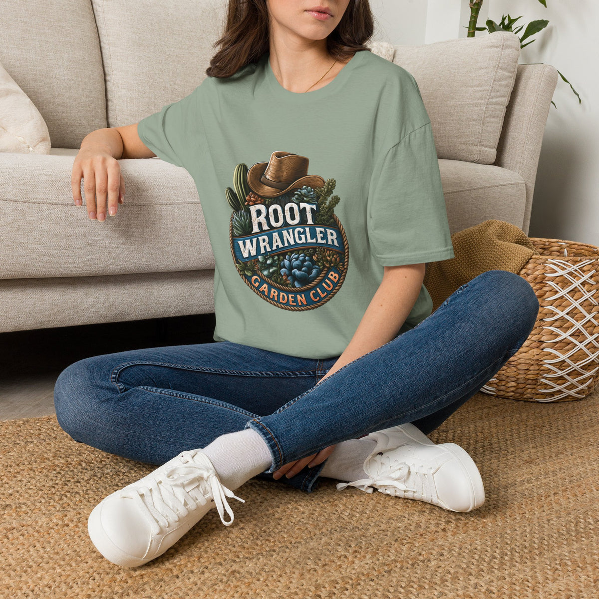Retro Western Root Wrangler Garden Club T-Shirt