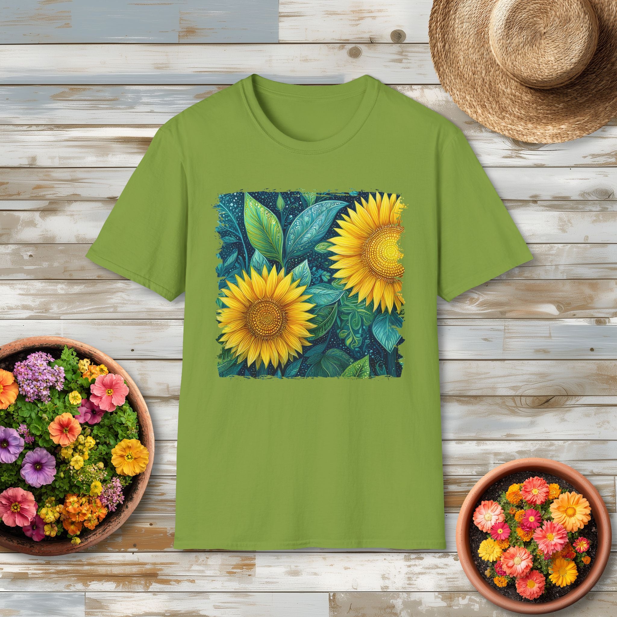 Whimsical Sunflower Garden T-Shirt