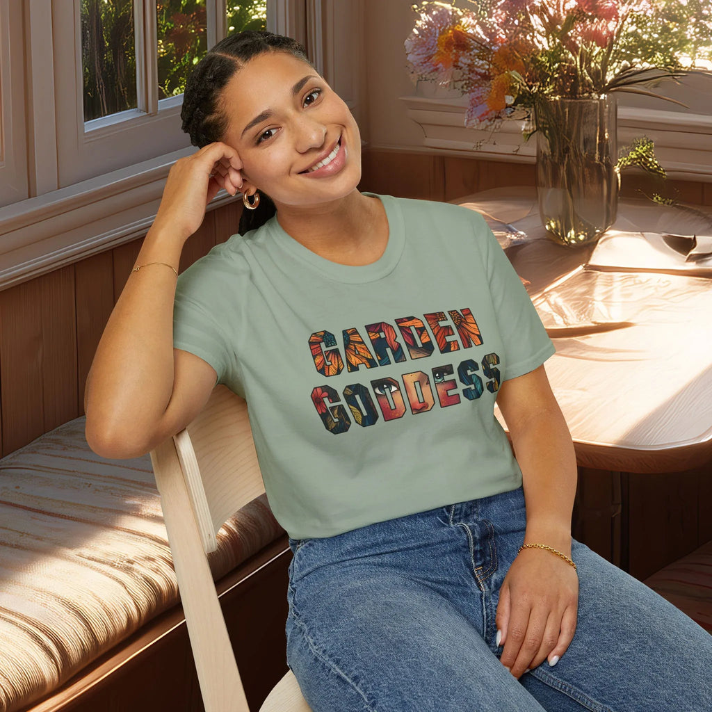 Boho Garden Goddess T-Shirt for  Nature Lovers