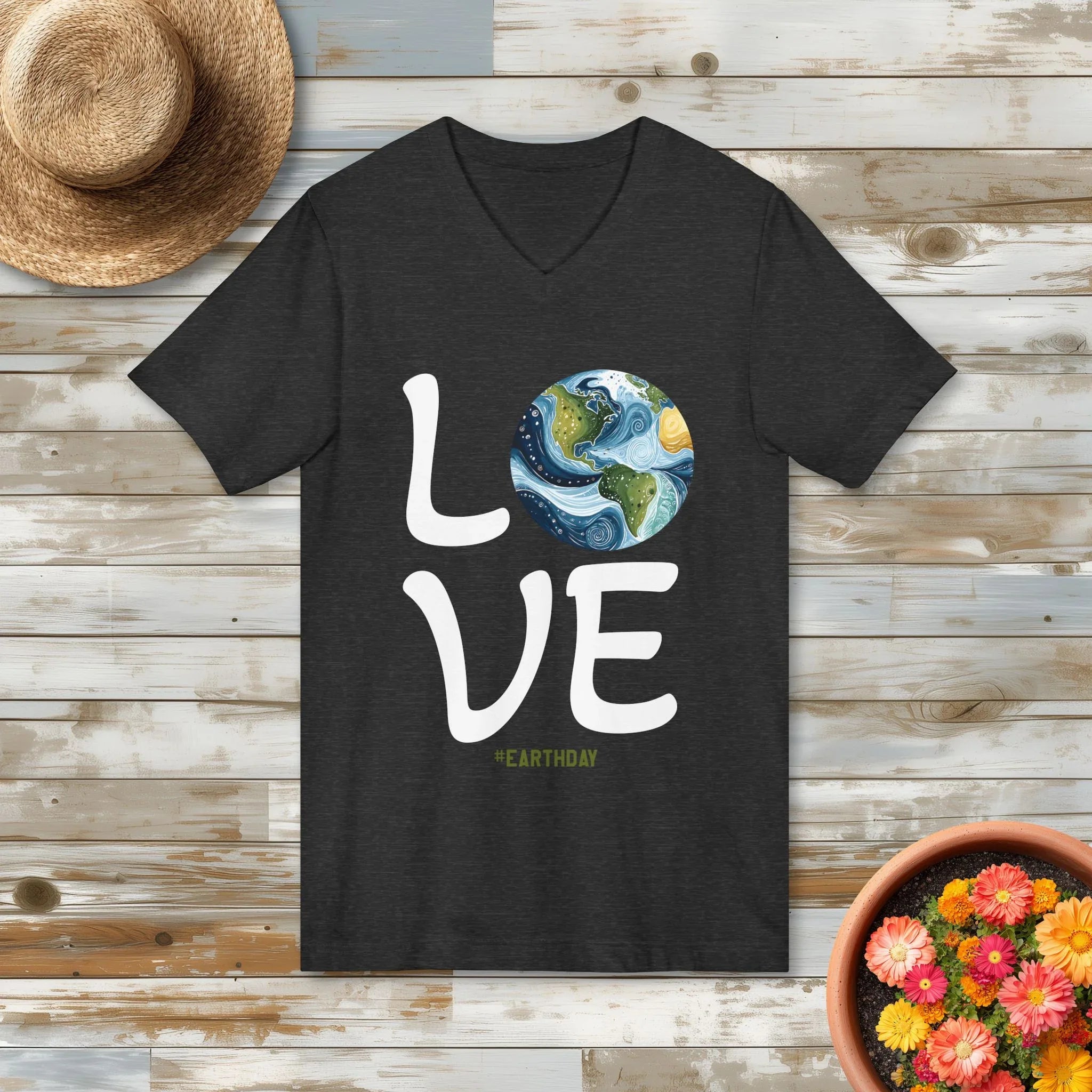 LOVE Earth V-Neck T-Shirt