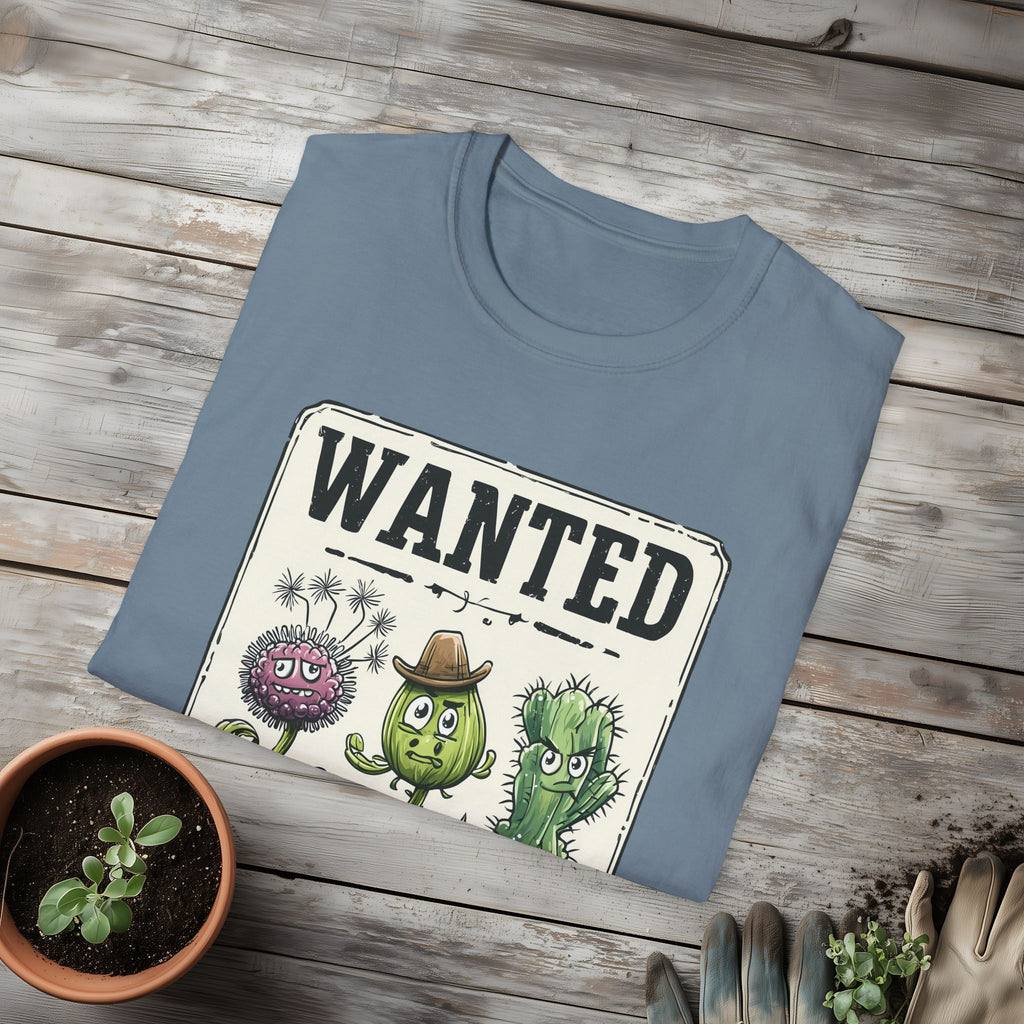 Weedy Plant Posse Wanted Poster T-Shirt