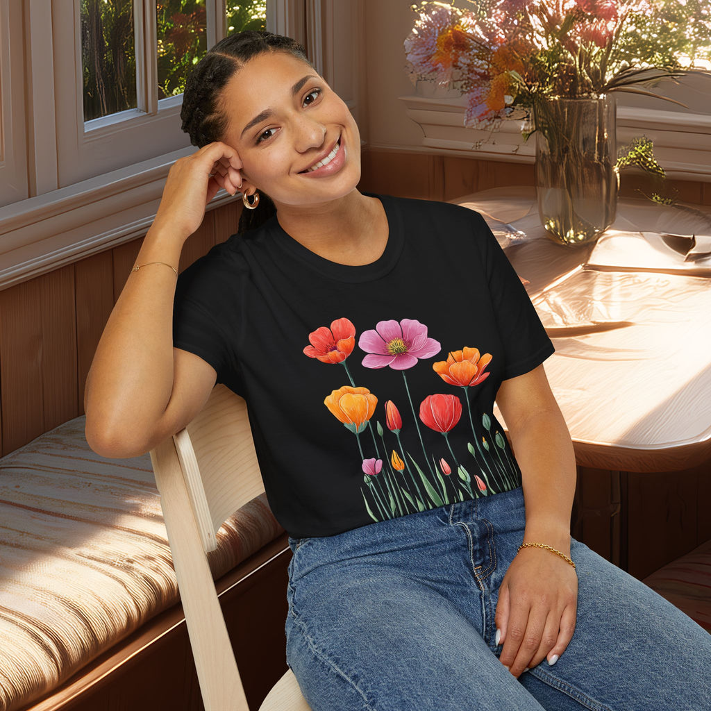Blooming Poppies T-Shirt for Gardeners