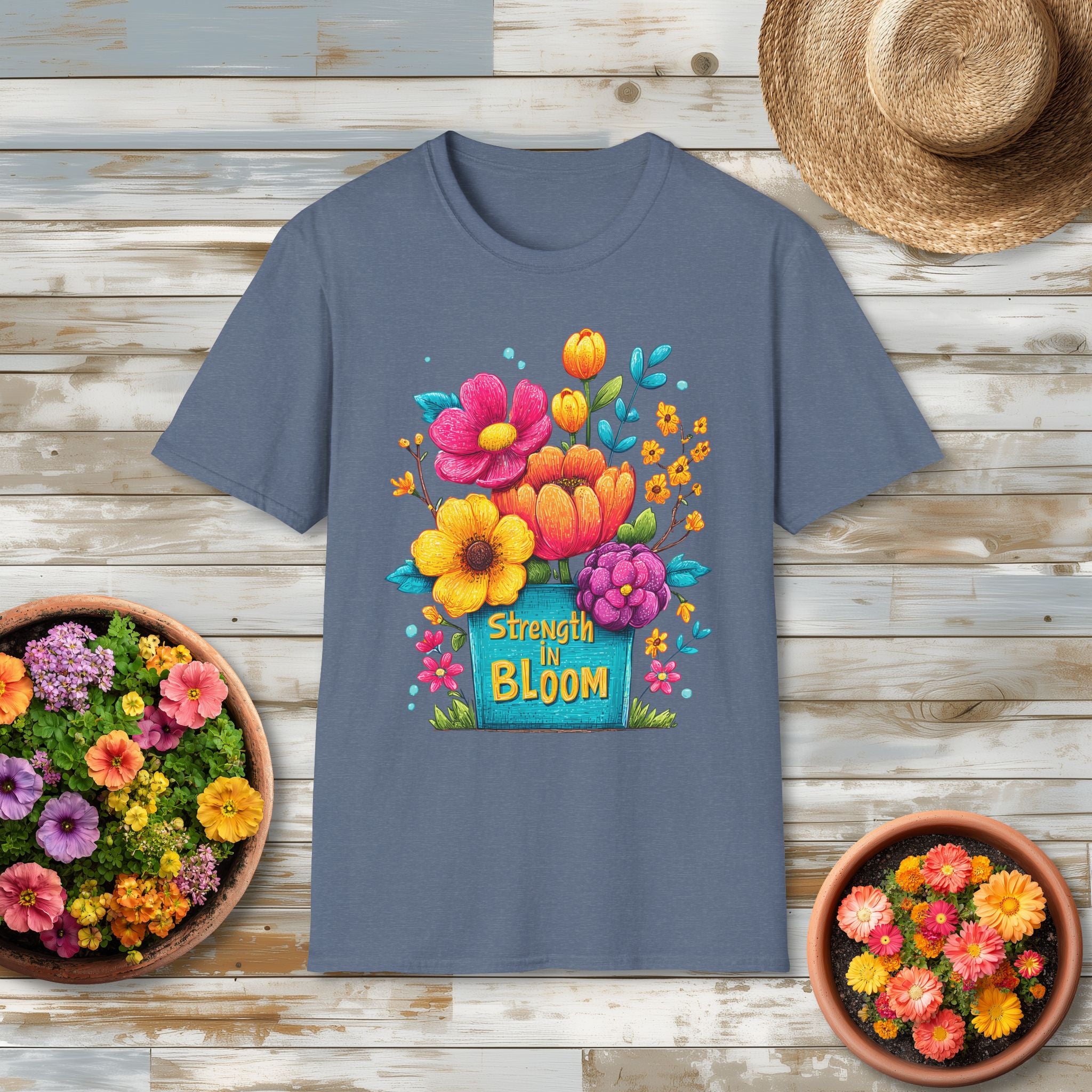 Strength in Bloom Pop Art Flower T-Shirt