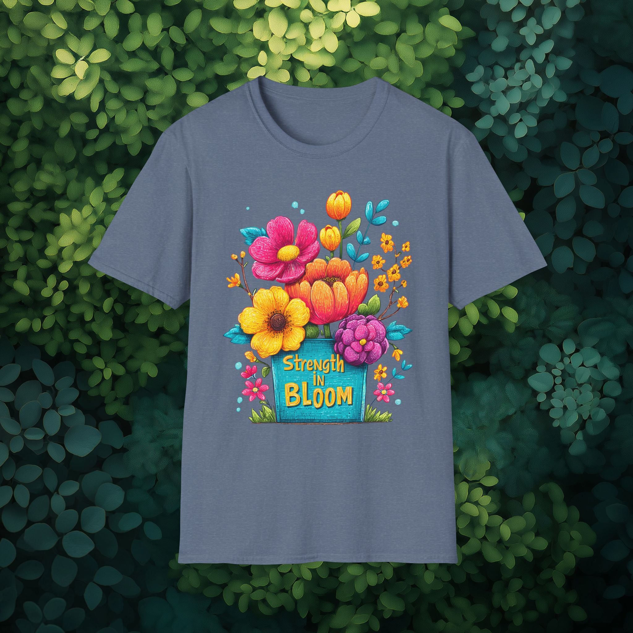 Strength in Bloom Pop Art Flower T-Shirt