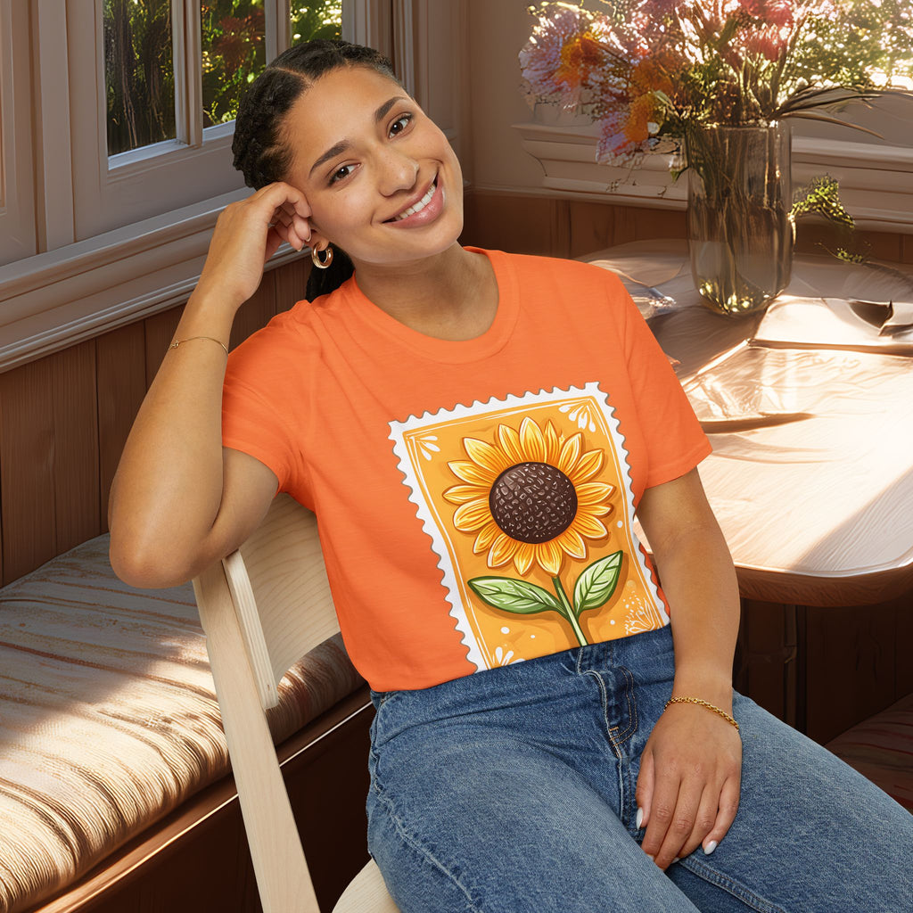 Sunflower Postage Stamp T-Shirt