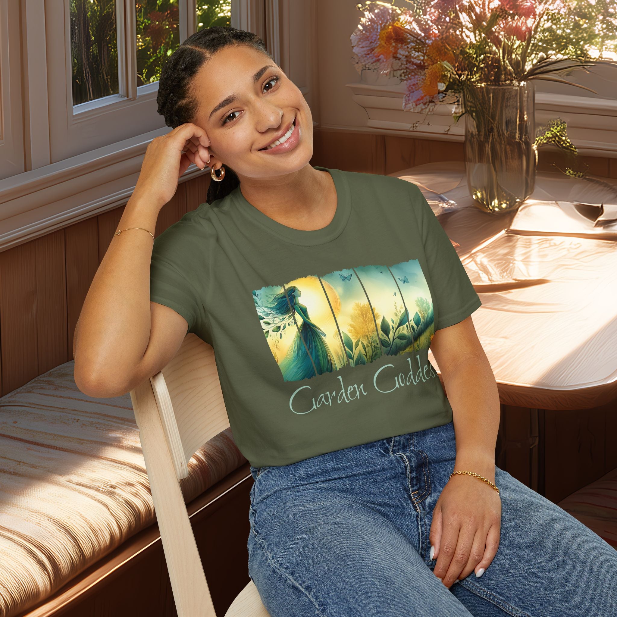 Divine Feminine Garden T-Shirt for Gardeners