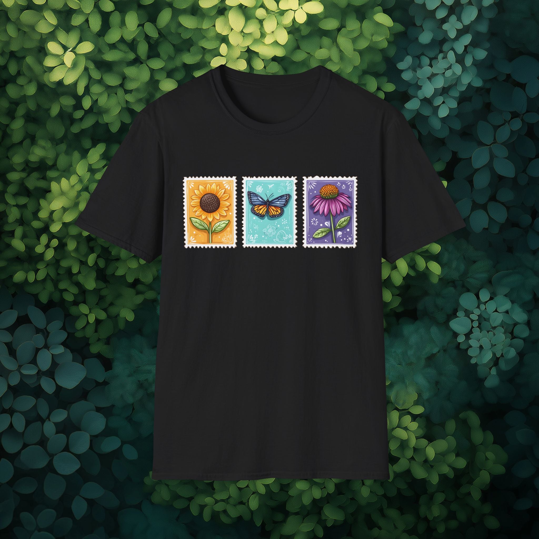 Trio of Floral Postage Stamps T-Shirt