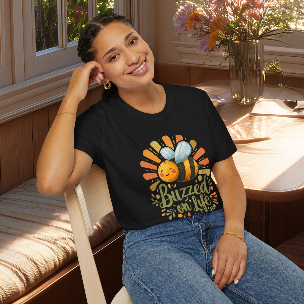 Buzzed on Life Sweet Bee T-shirt for Nature Lovers