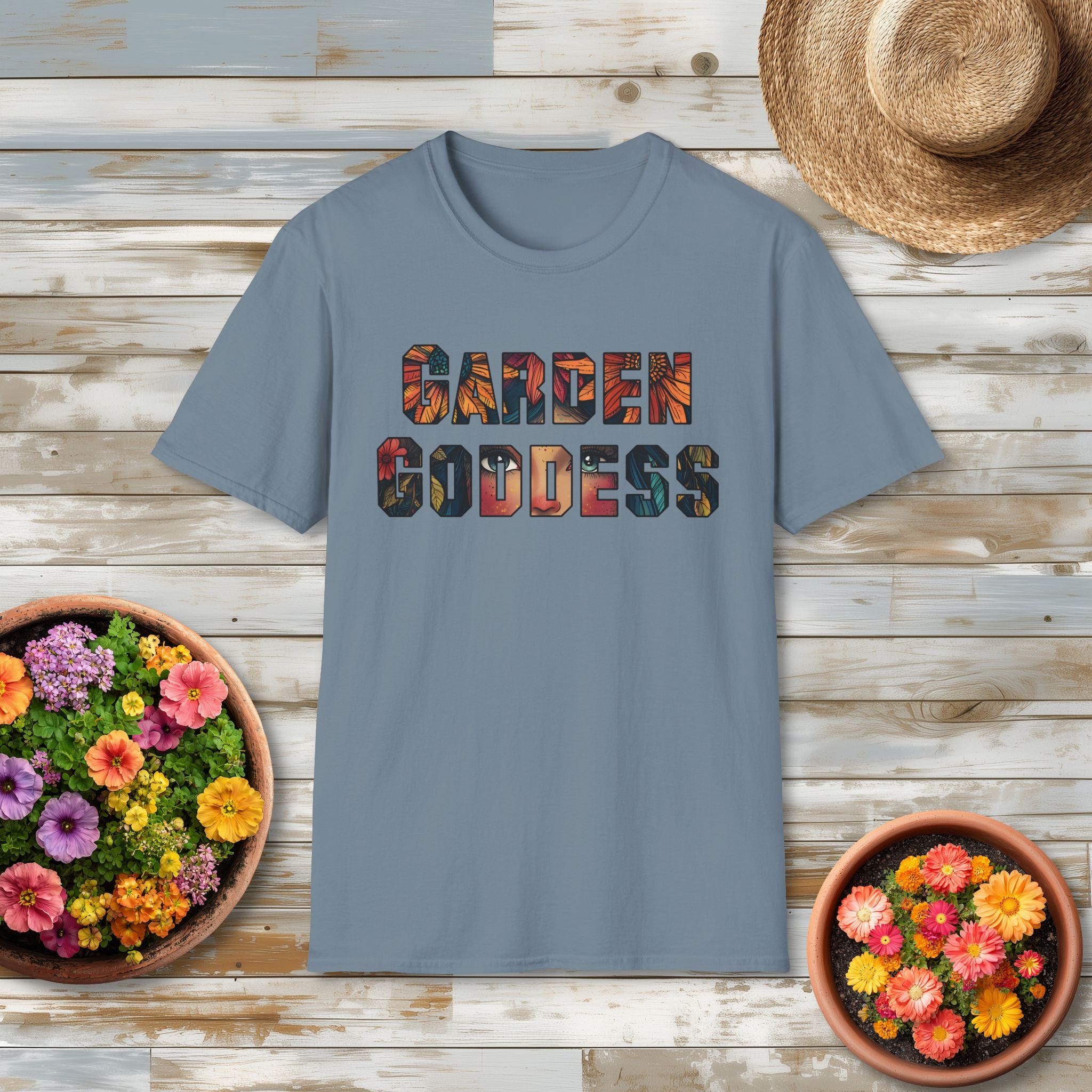 Boho Garden Goddess T-Shirt for  Nature Lovers