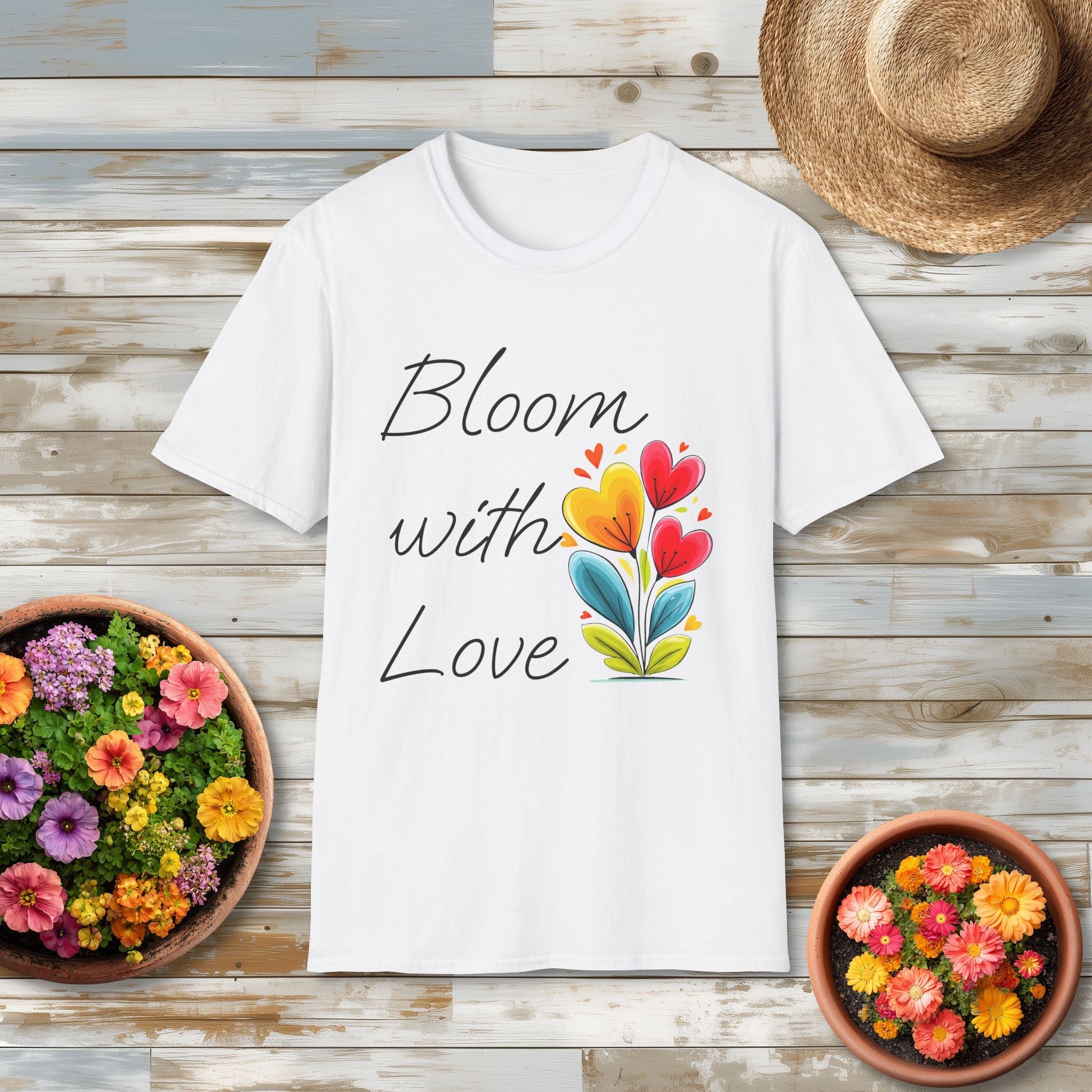 Bloom from the Heart T-Shirt – Cute Valentine Flower