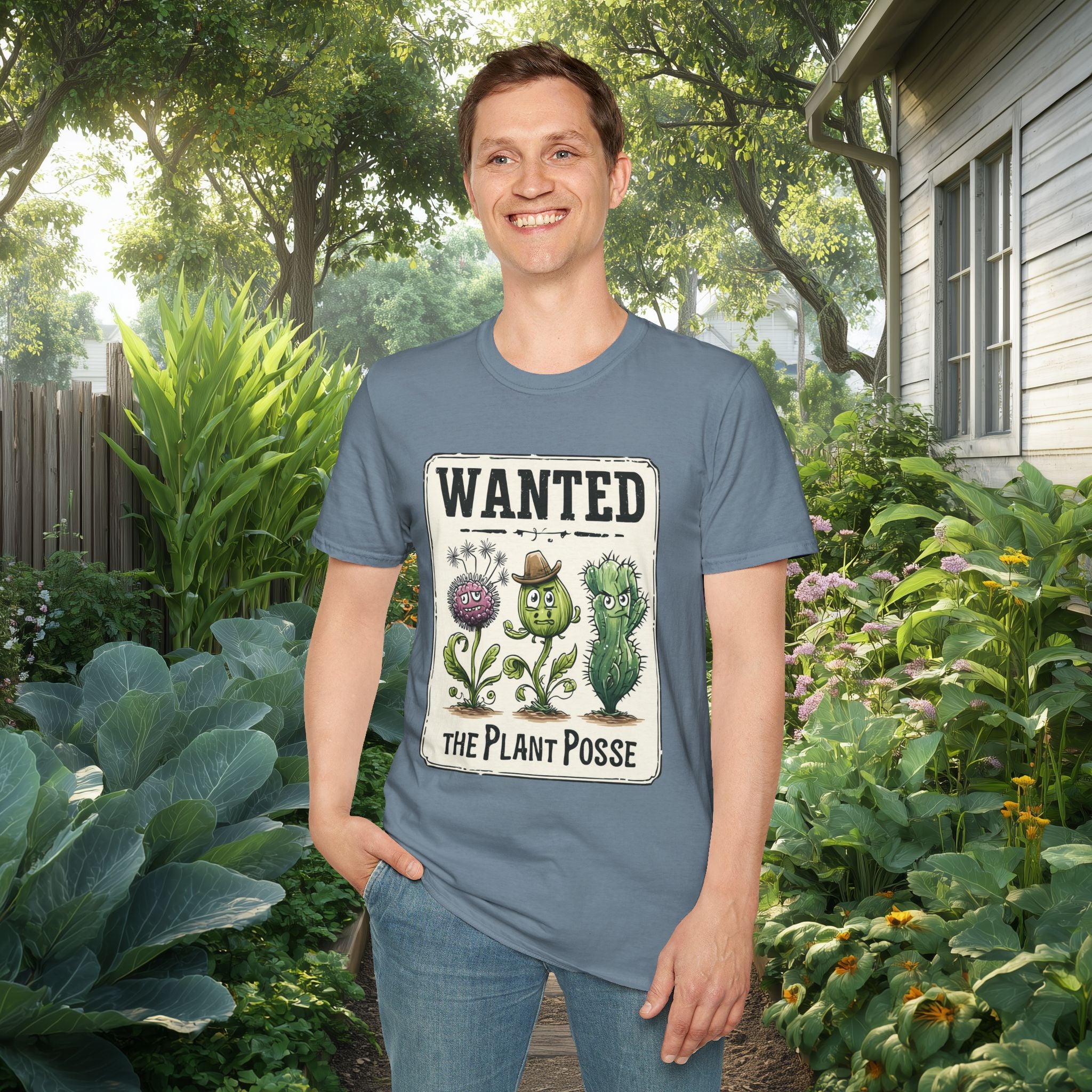 Weedy Plant Posse Wanted Poster T-Shirt