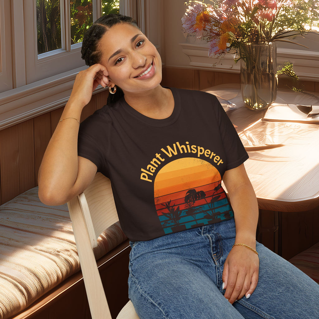 Plant Whisperer Sunset T-Shirt for Gardeners