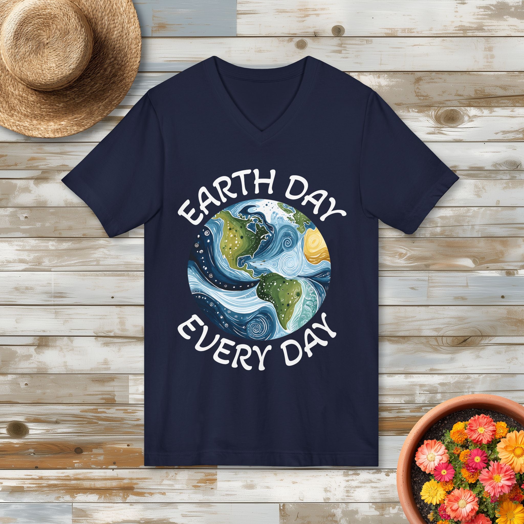 Earth Day Every Day V-Neck T-Shirt