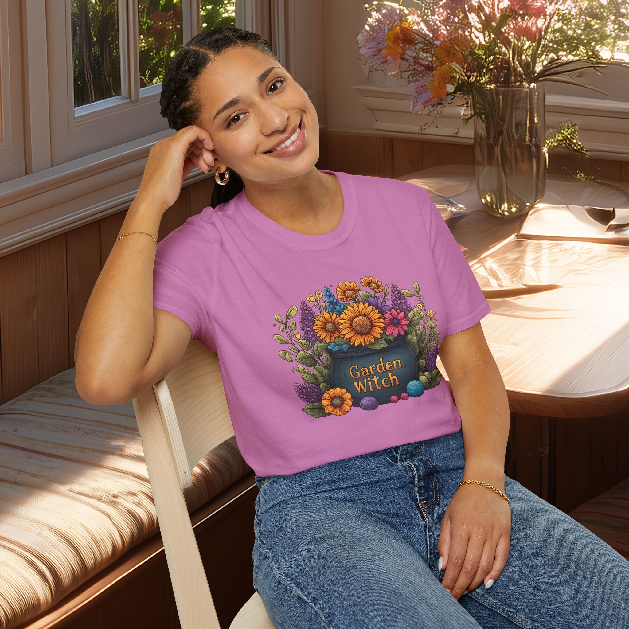 Garden Witch Wildflower Cauldron T-Shirt