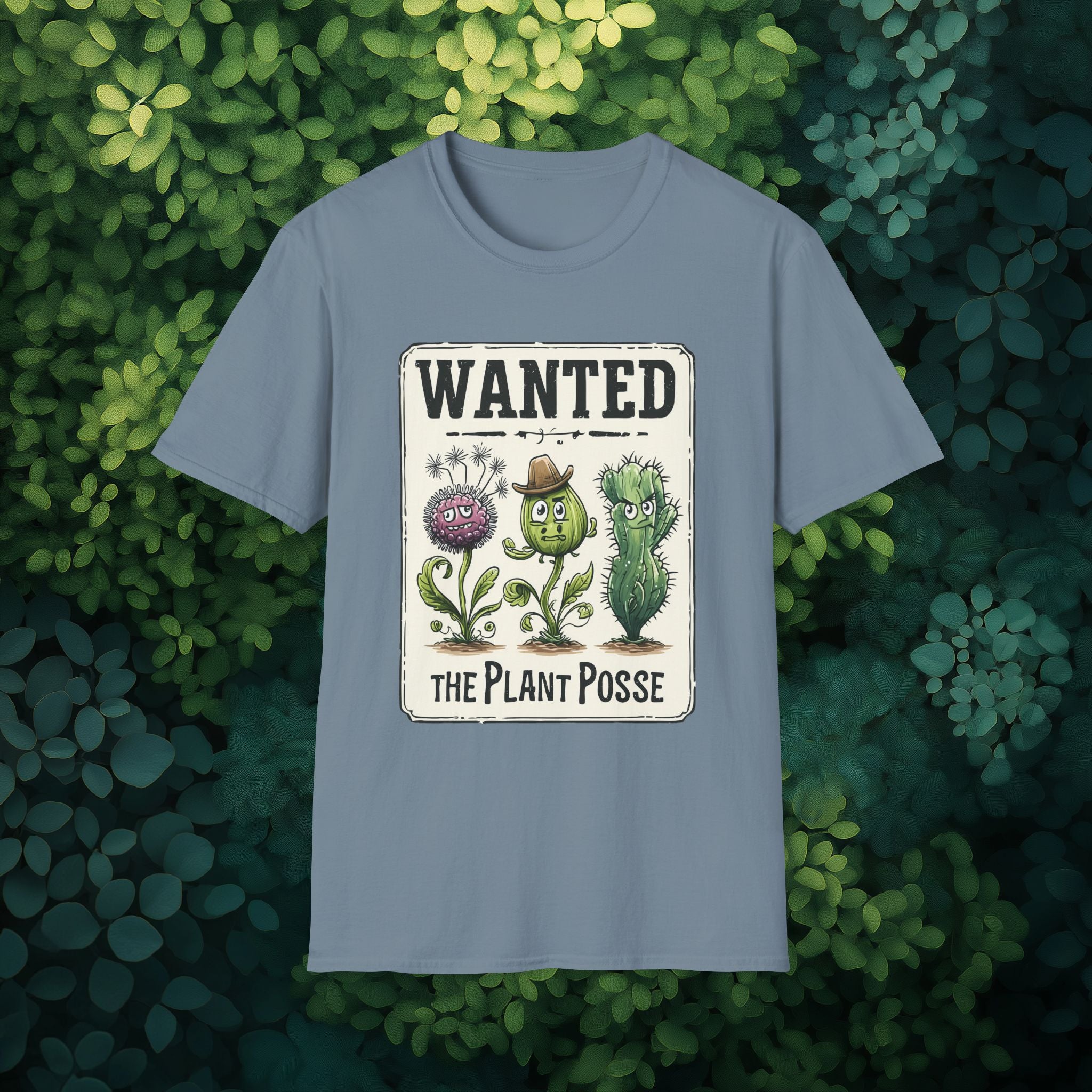 Weedy Plant Posse Wanted Poster T-Shirt