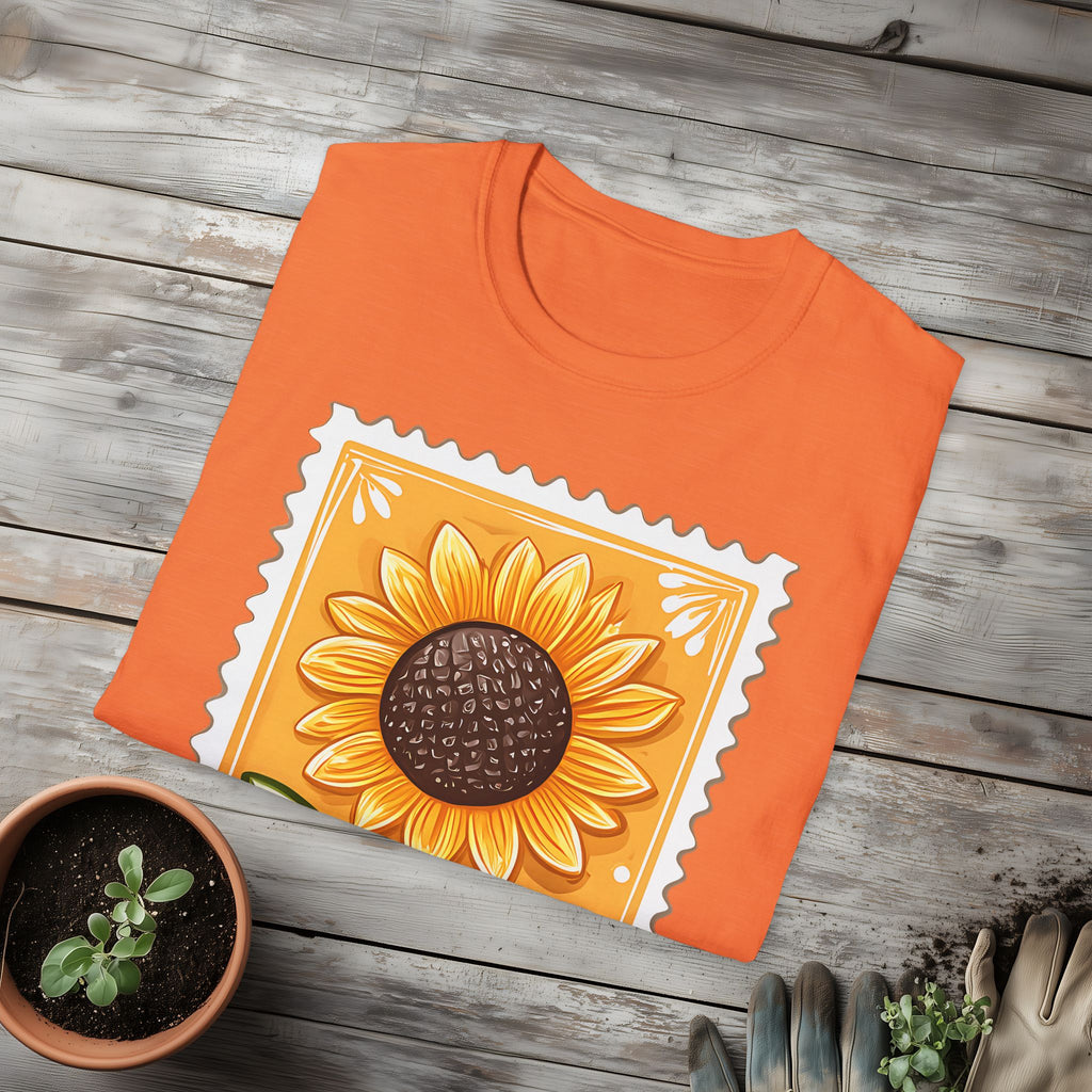 Sunflower Postage Stamp T-Shirt