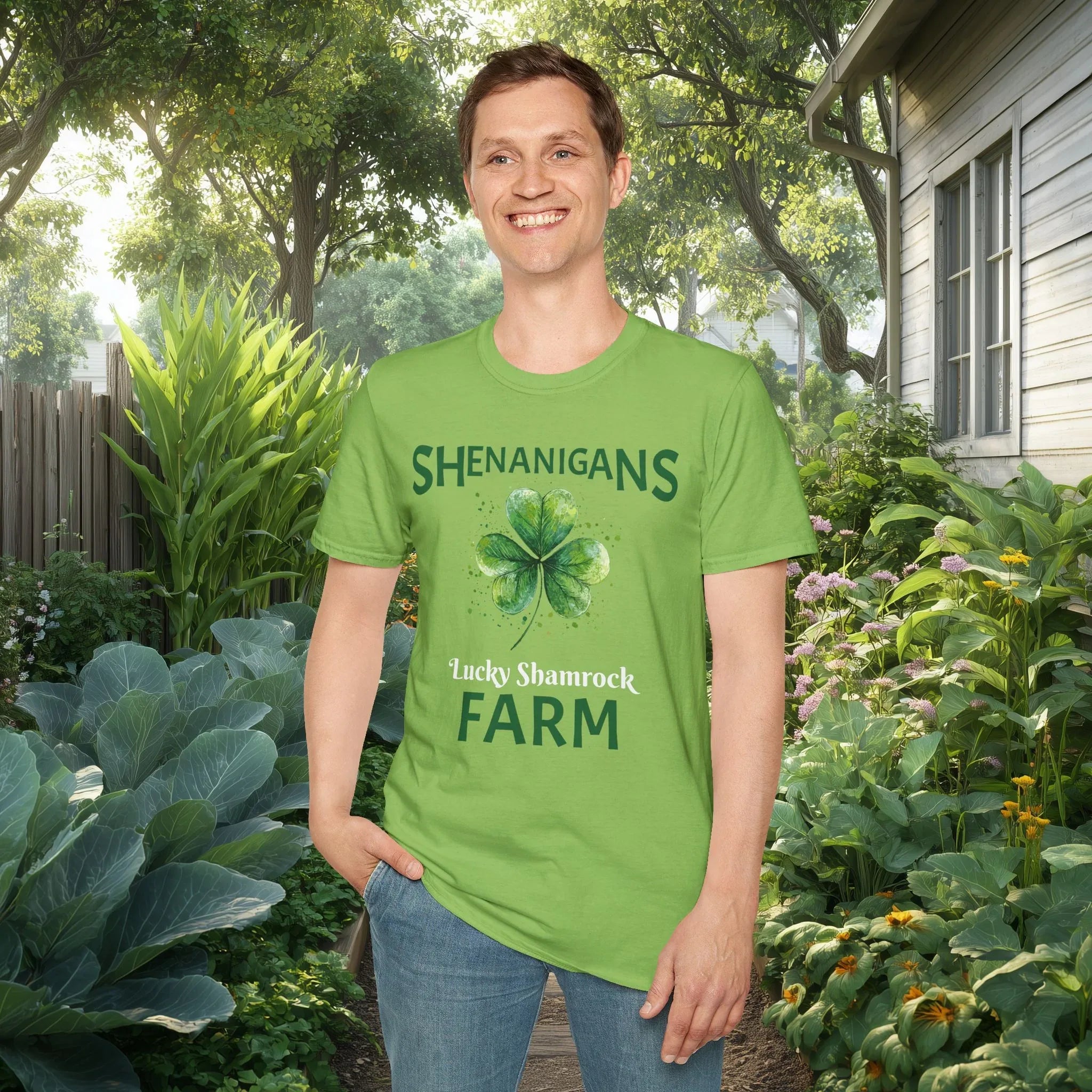 Shenanigans Lucky Shamrock Farm T-Shirt