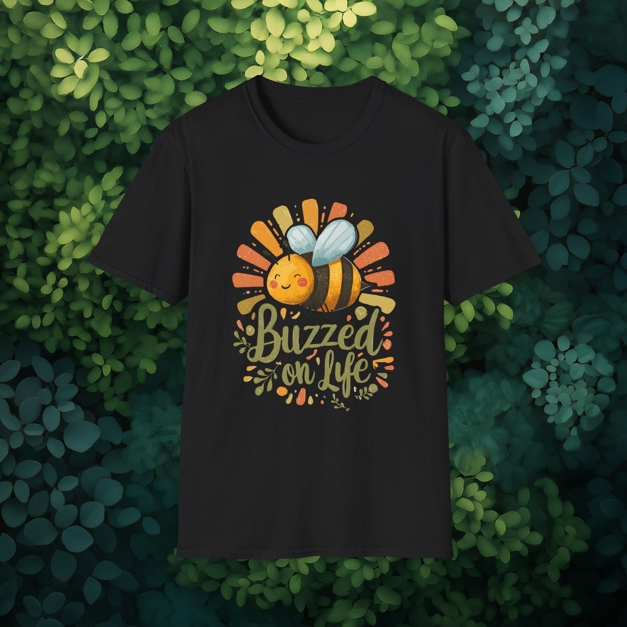Buzzed on Life Sweet Bee T-shirt for Nature Lovers
