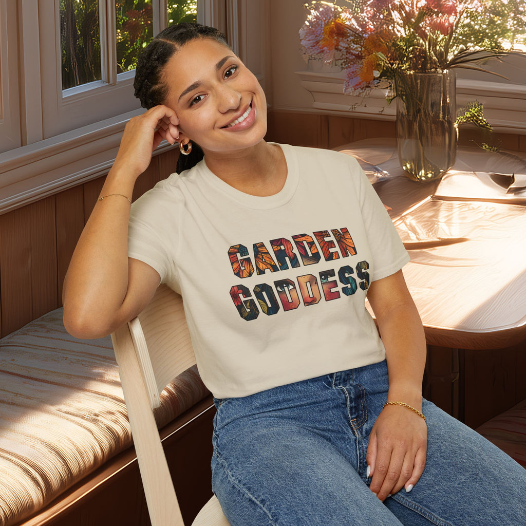 Boho Garden Goddess T-Shirt for  Nature Lovers
