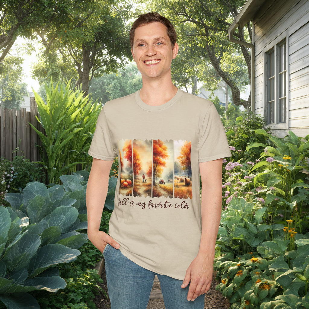 Fall is My Favorite Color Farm Scene T-Shirt