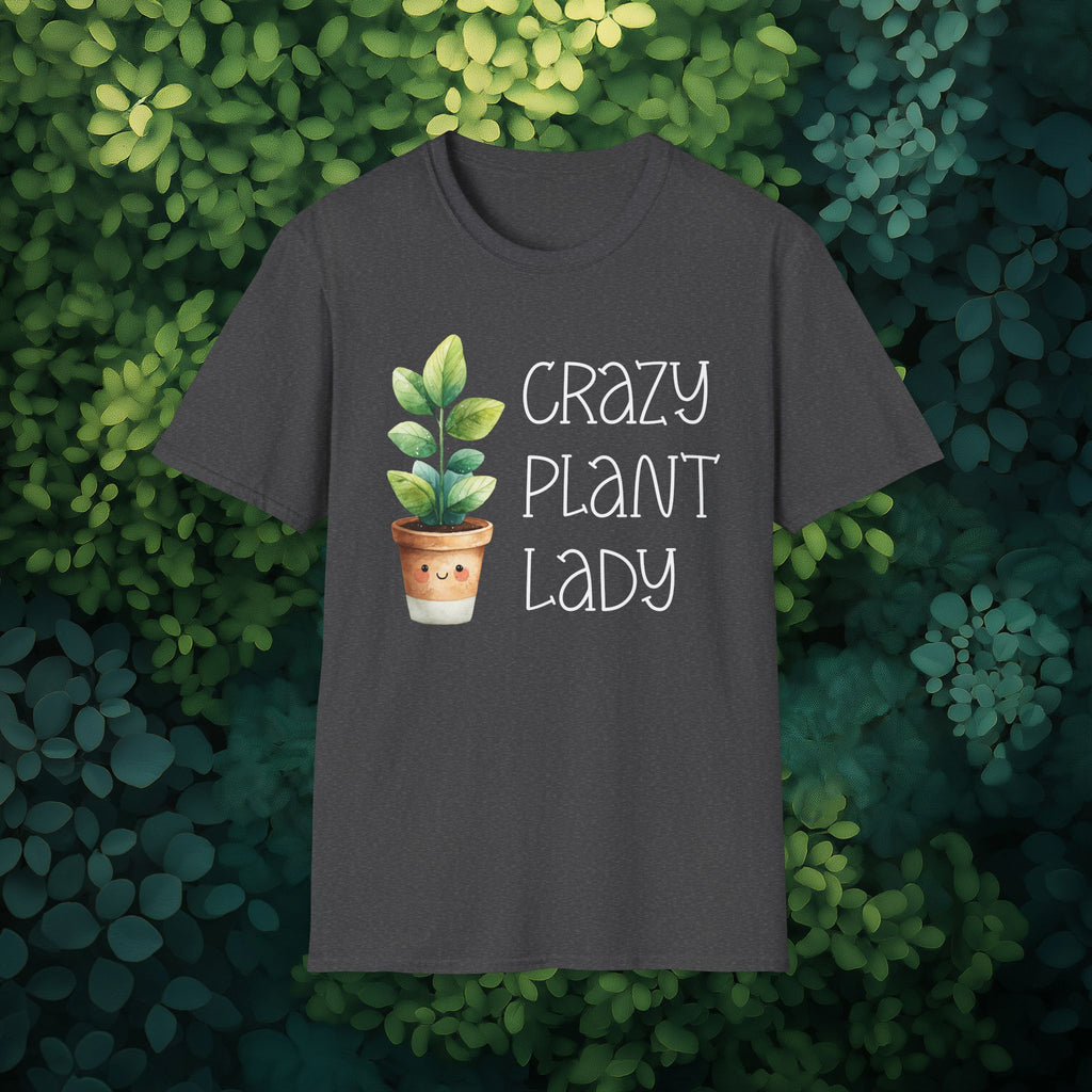 Crazy Plant Lady, Cartoon Houseplant T-Shirt