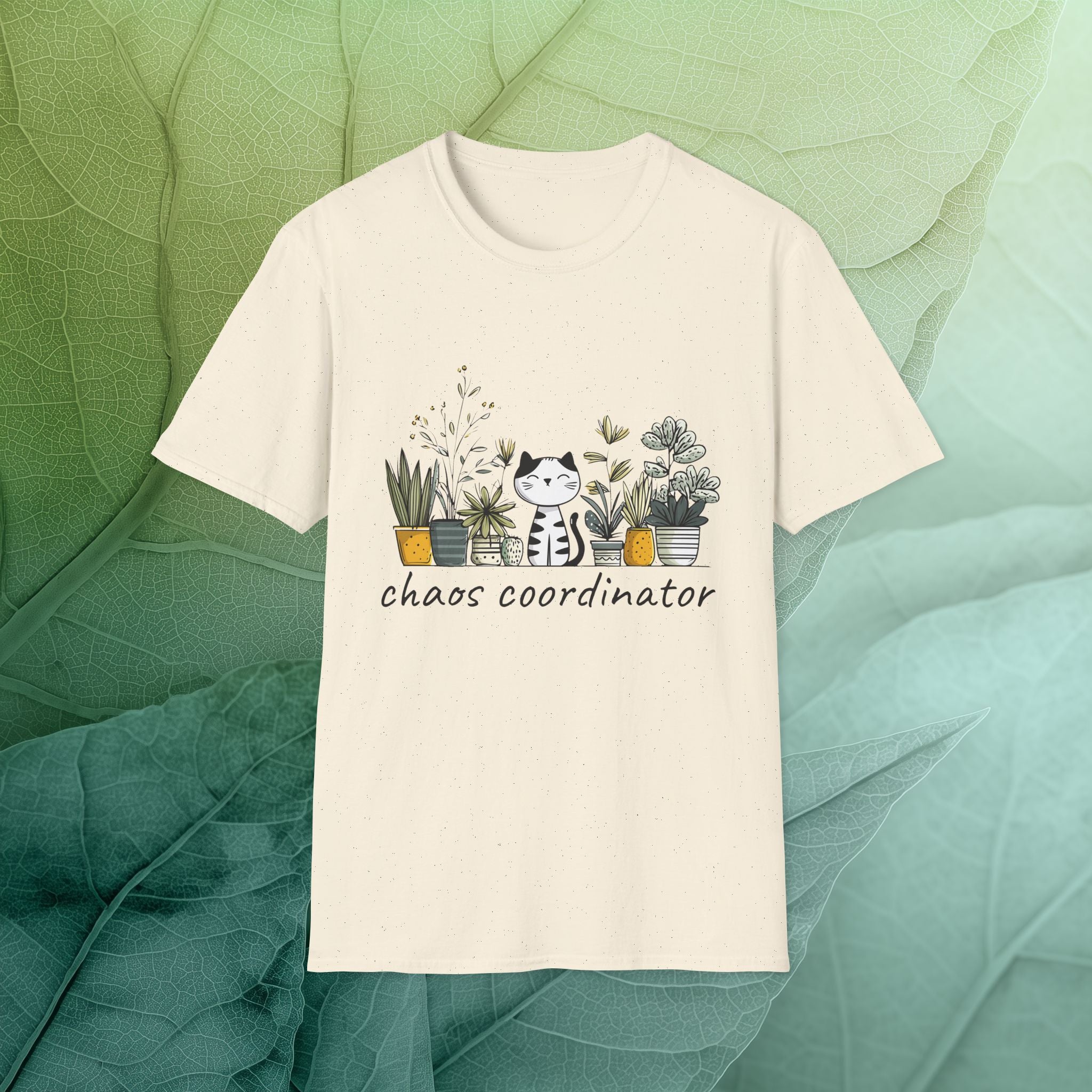 Cat Chaos Coordinator and Plant Lover T-Shirt