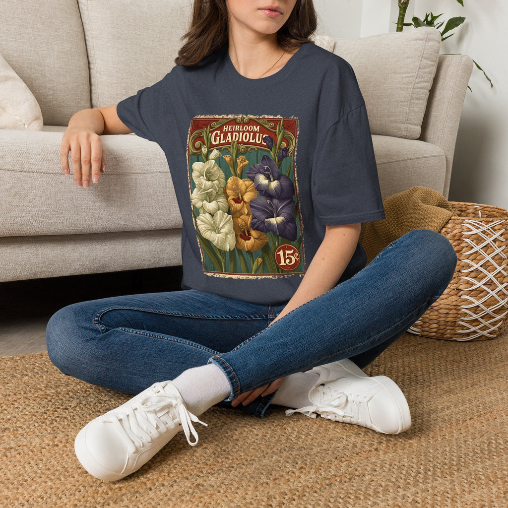 Heirloom Gladiolus Vintage Seed Packet T-Shirt