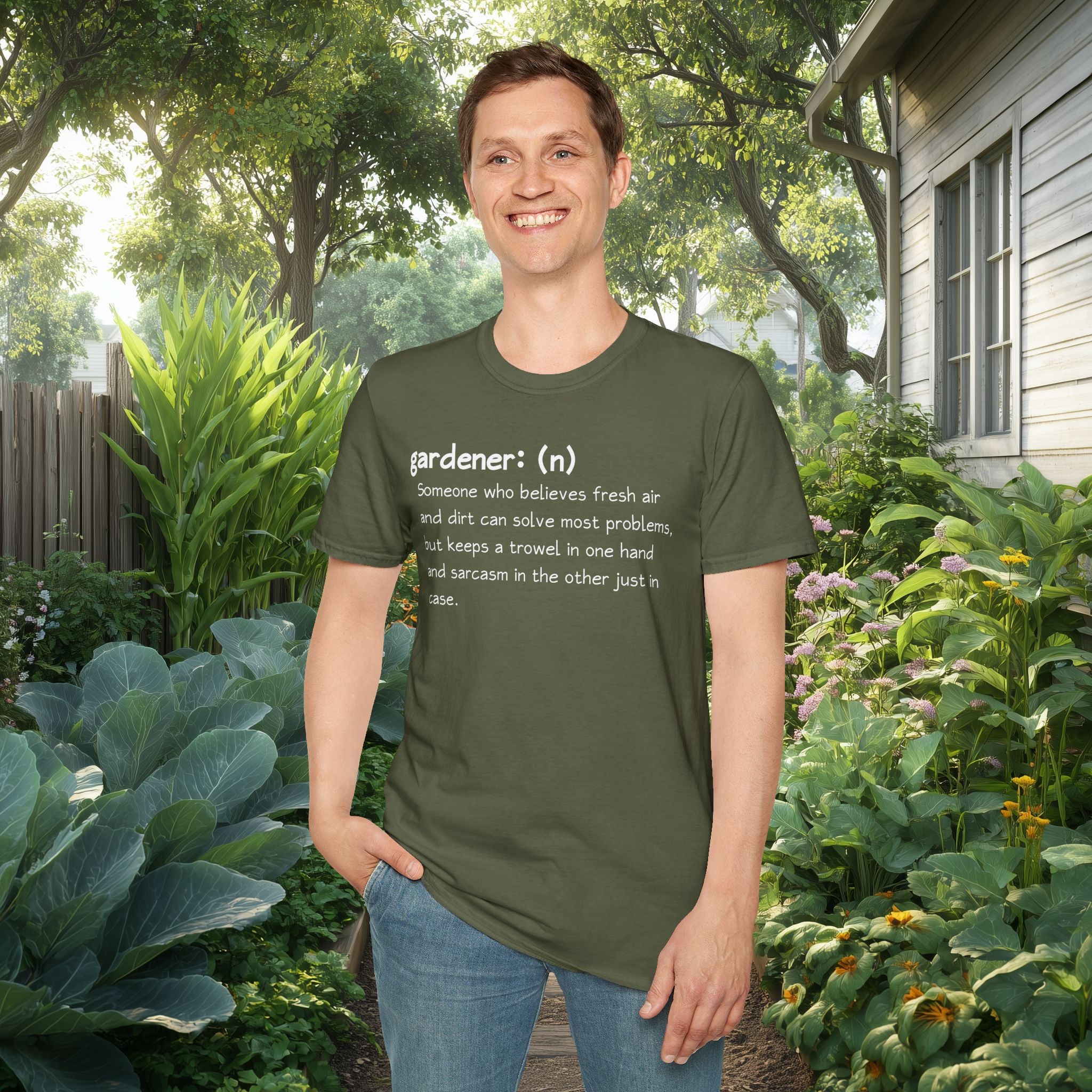 Gardener Definition, Trowel and Sarcasm, Sassy T-Shirt