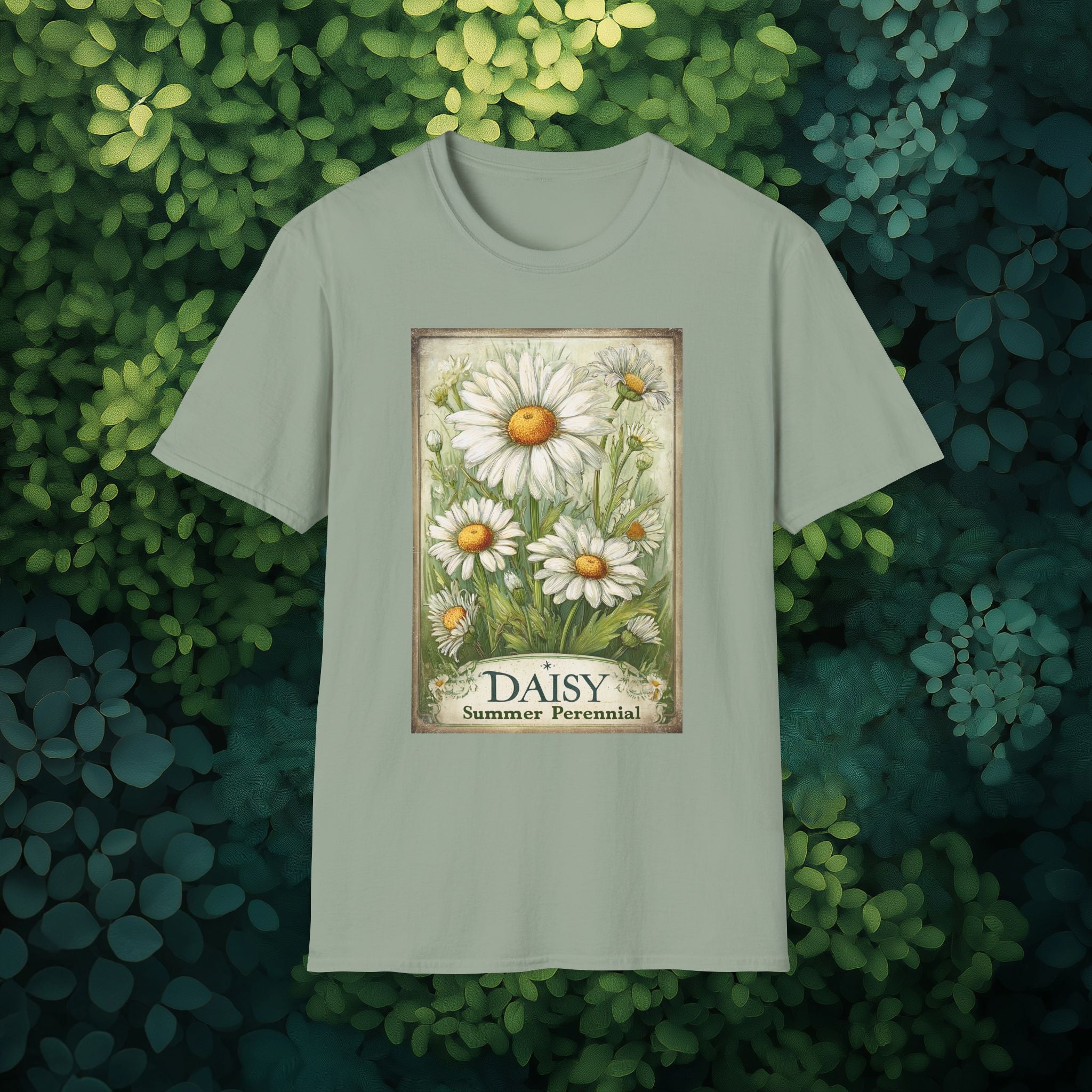 Vintage Daisy Seed Packet Unisex T-Shirt for Gardeners, Nature Lovers, Summer Casual Wear