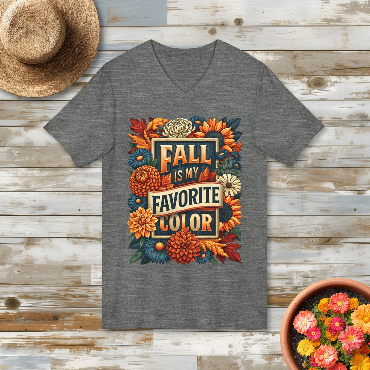 Fall Is My Favorite Color V-Neck T-Shirt – Autumn Shirt