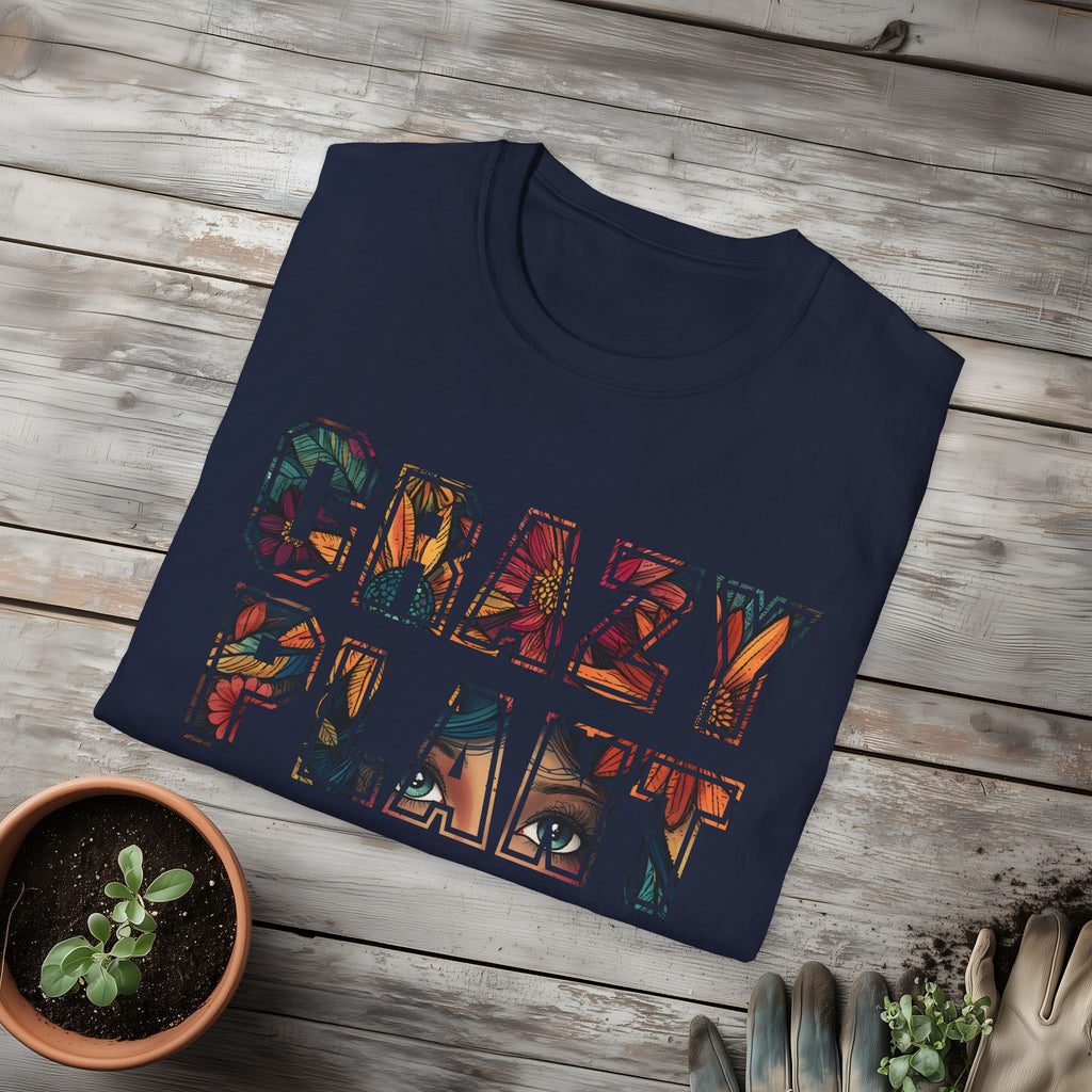 Boho Crazy Plant Lady T-Shirt for  Backyard Gardeners