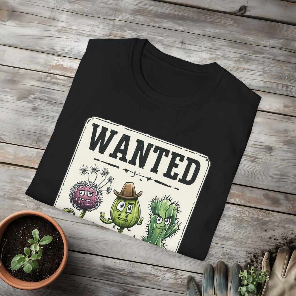 Weedy Plant Posse Wanted Poster T-Shirt