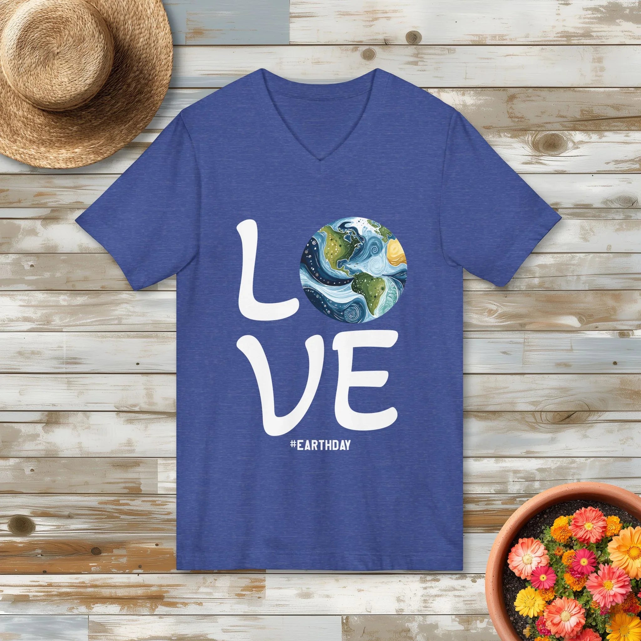 LOVE Earth V-Neck T-Shirt