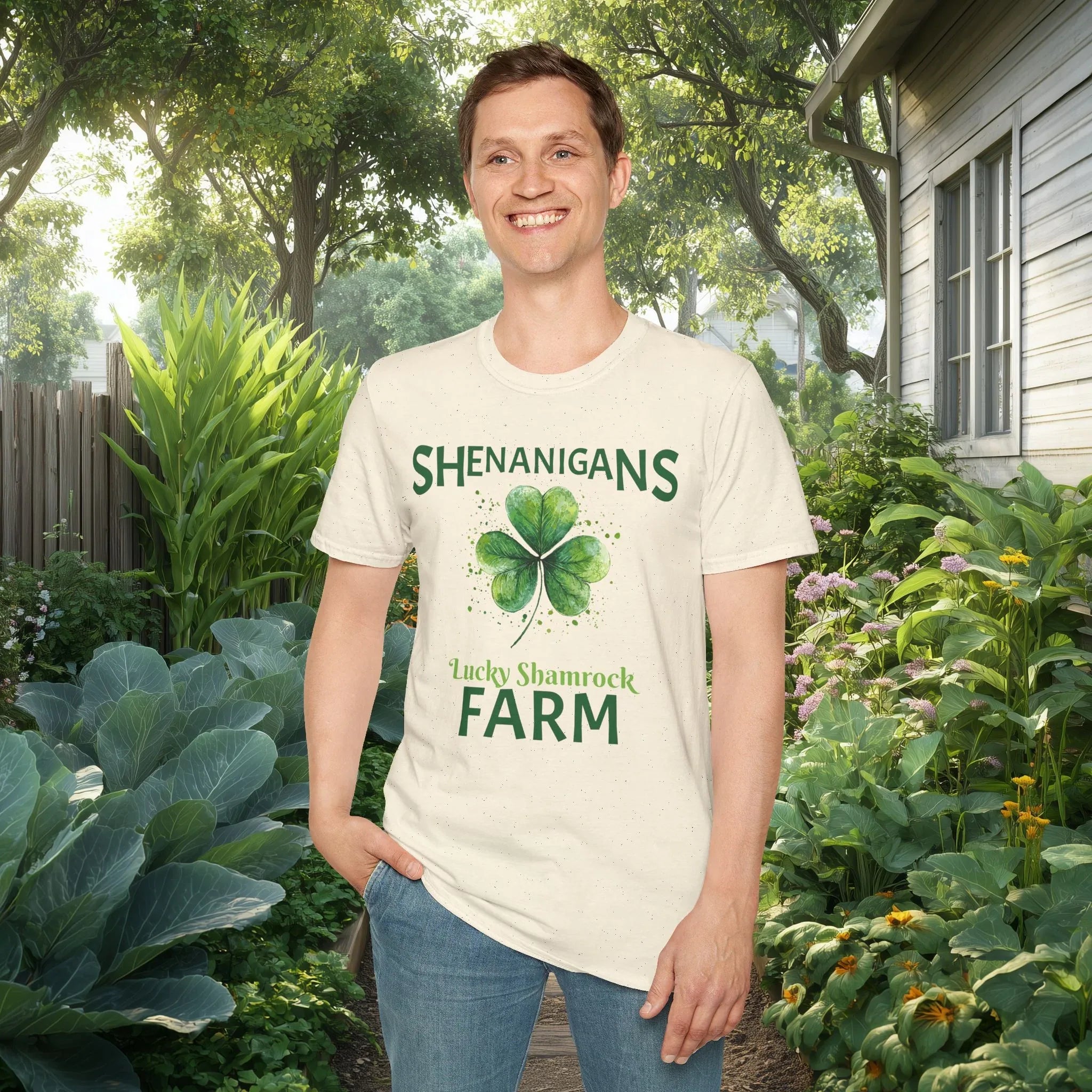 Shenanigans Lucky Shamrock Farm T-Shirt