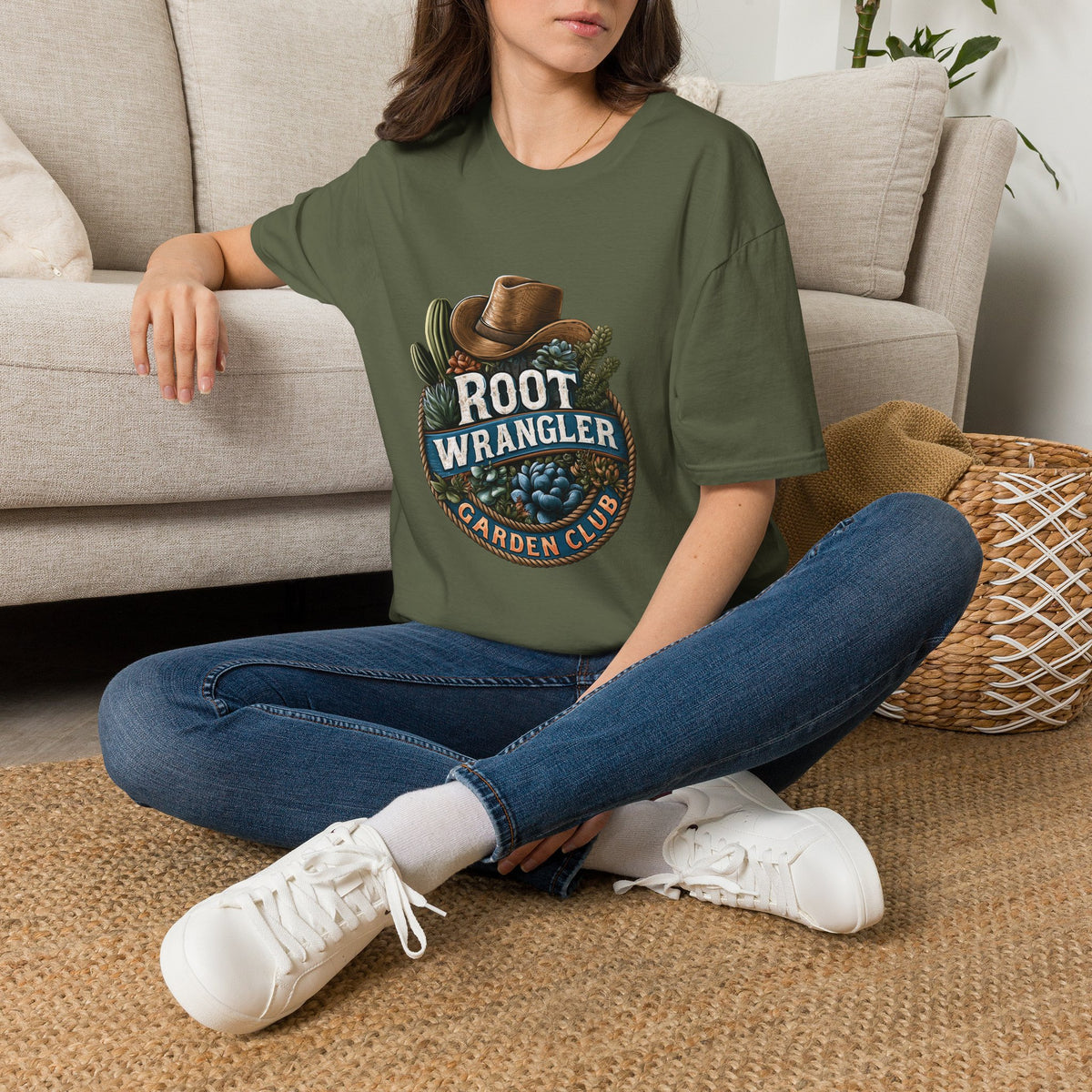 Retro Western Root Wrangler Garden Club T-Shirt