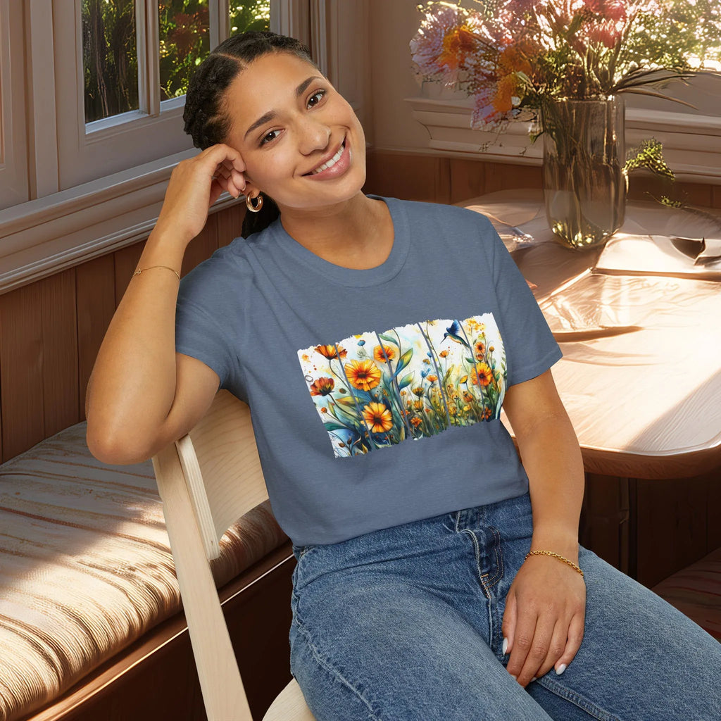 Hummingbird in Wildflowers T-Shirt