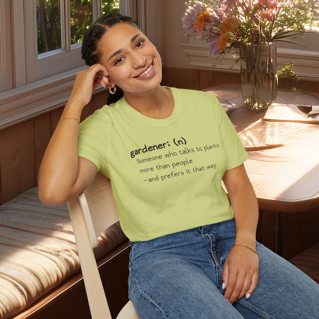 Gardener Definition, Prefers Plants to People T-Shirt