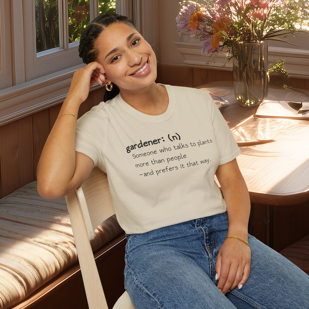 Gardener Definition, Prefers Plants to People T-Shirt
